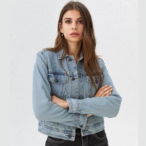 Vintage Armani Jeans Denim Jean Jacket Blue Retro 90s Cotton Italy Unisex